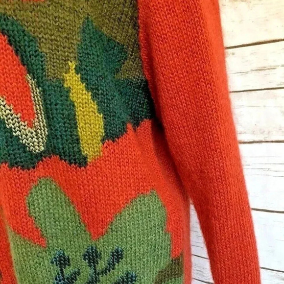 Women Long Sleeve Pull Over Partial Button Down Collar Casual Sweater Size Large - Picture 6 of 12